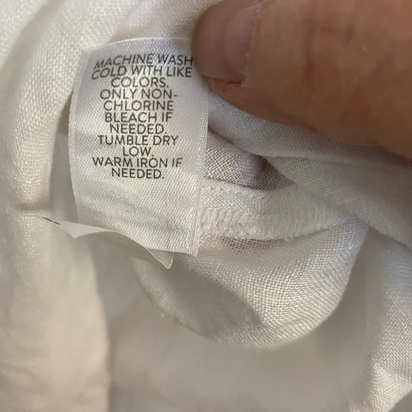 White Linen Tunic Top - Picture 5 of 5